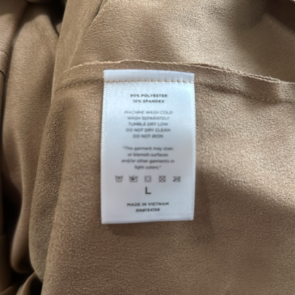 MOTE faux sued woman’s jacket, size large - Picture 5 of 5